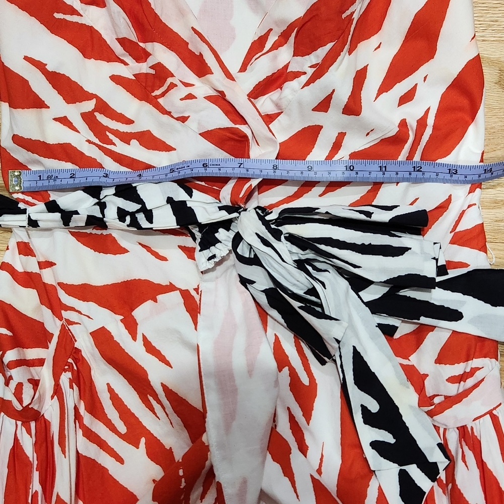 DVF Red Pattern Dress - Picture 10 of 10